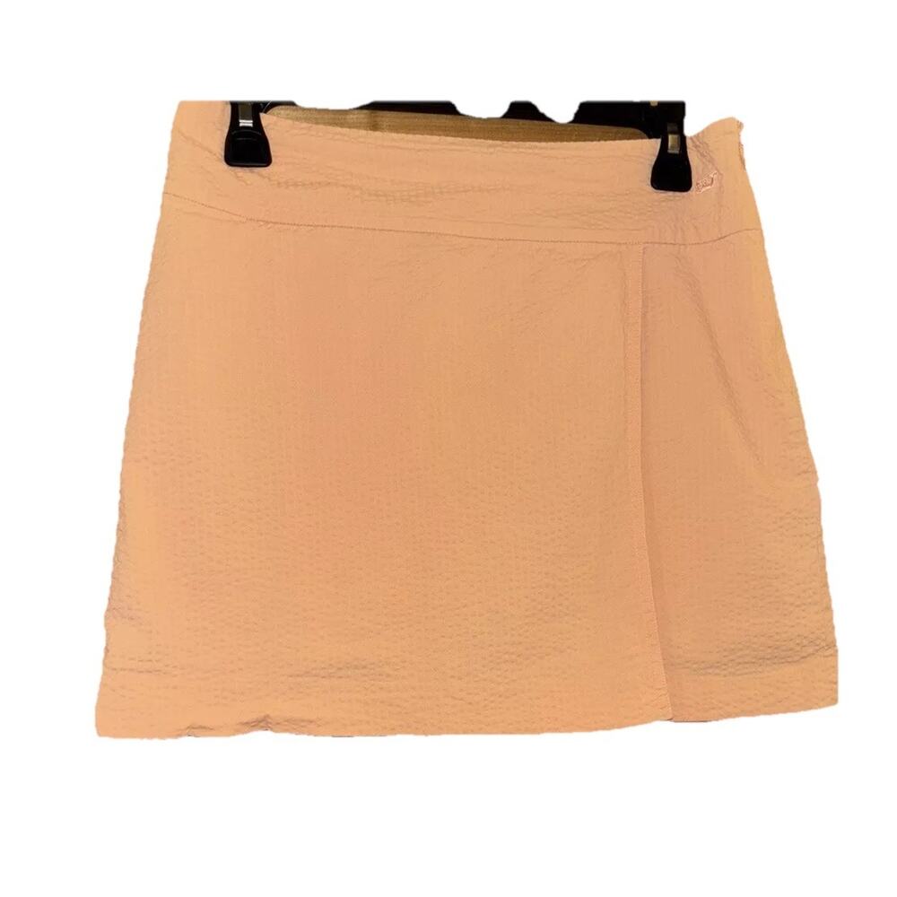 Vineyard Vines Women’s Tennis Skirt Peach Size 4 Searsucker Lined Golf Tennis